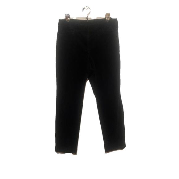 Pendleton Corduroy Pants Women 10 Black Straight Leg Pockets Comfort Flat Front - Picture 1 of 7